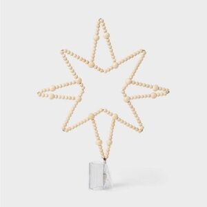 Studio McGee Wood Bead Christmas Tree Topper - Threshold